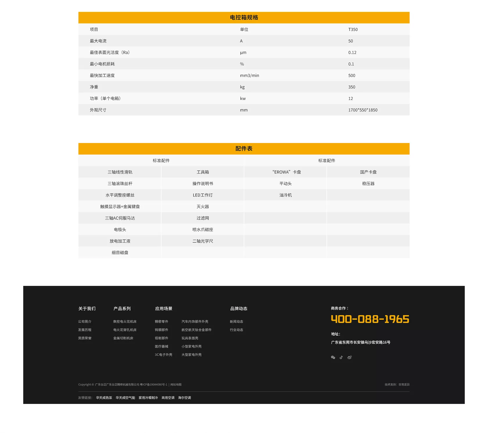 今一数控火花机网站设计建设案例